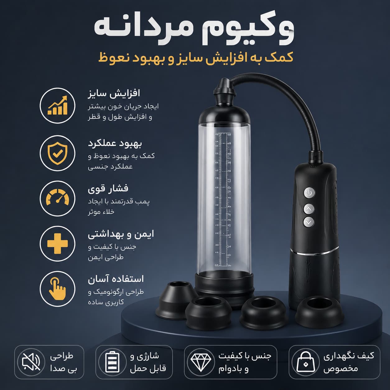 تصویر محصول وکیوم مردانه برقی و دستی